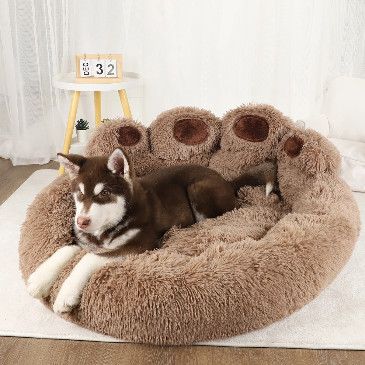 Cama esponjosa para perros, accesorios de perrera de felpa para invierno, productos para mascotas, camas para perros grandes, ropa de cama, sofá, cesta, estera pequeña, cojín grande para gatos y ...
