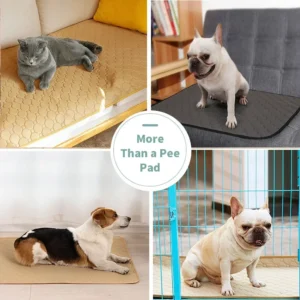 Empapadores perro lavables tapete higienico cachorro pañales reutilizables para cama de perro y gato, almohadilla transpirable para mascotas, esterilla lavable para dormir, adiestramiento de cachorros ...